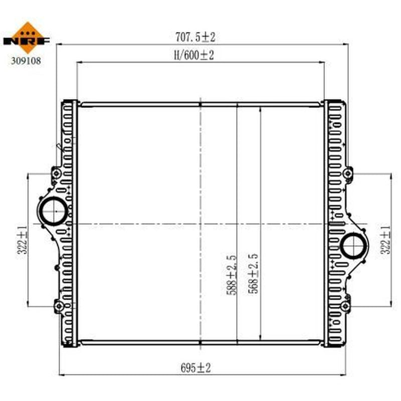 NRF Intercooler (Charge Air Cooler) 309108