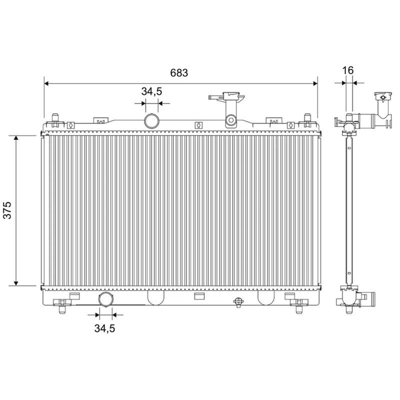 Valeo Engine Radiator 701756