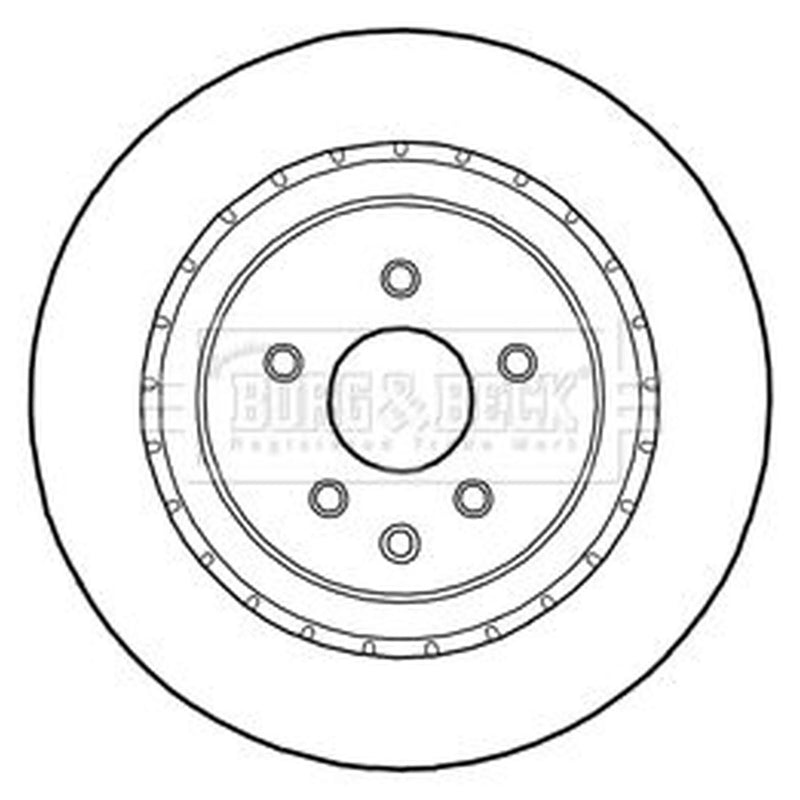 Borg & Beck 2 x Vented Rear Brake Discs BBD5286
