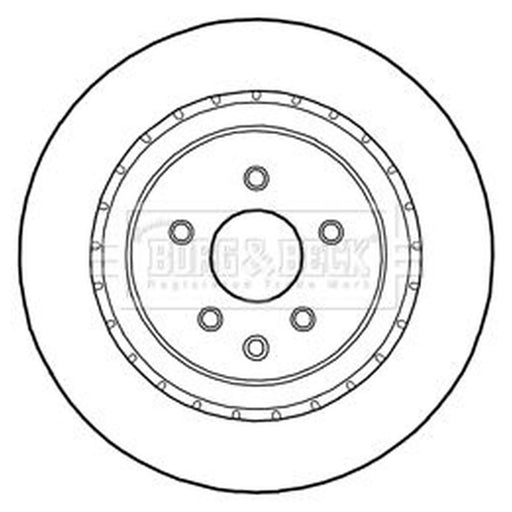 Borg & Beck 2 x Vented Rear Brake Discs BBD5286