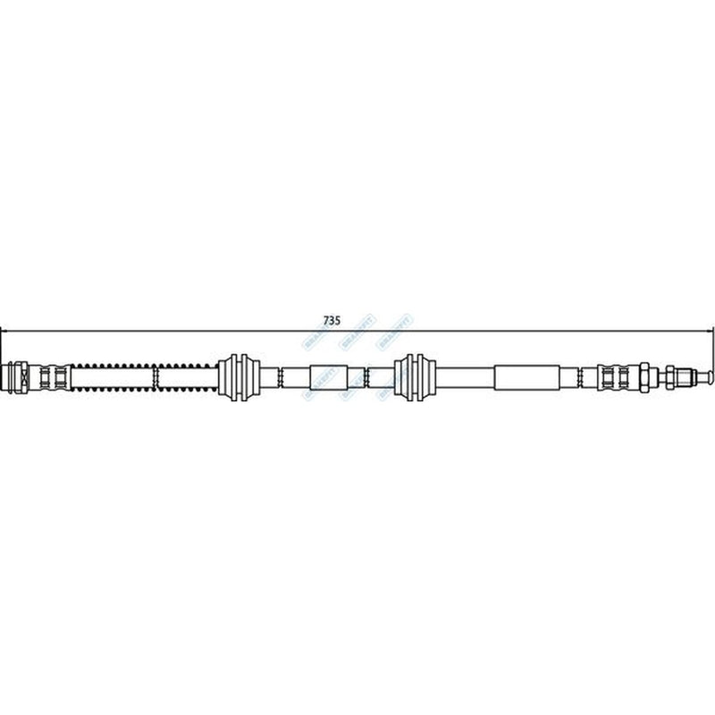 Apec Brake Hydraulic Hose Line Front BHO4198