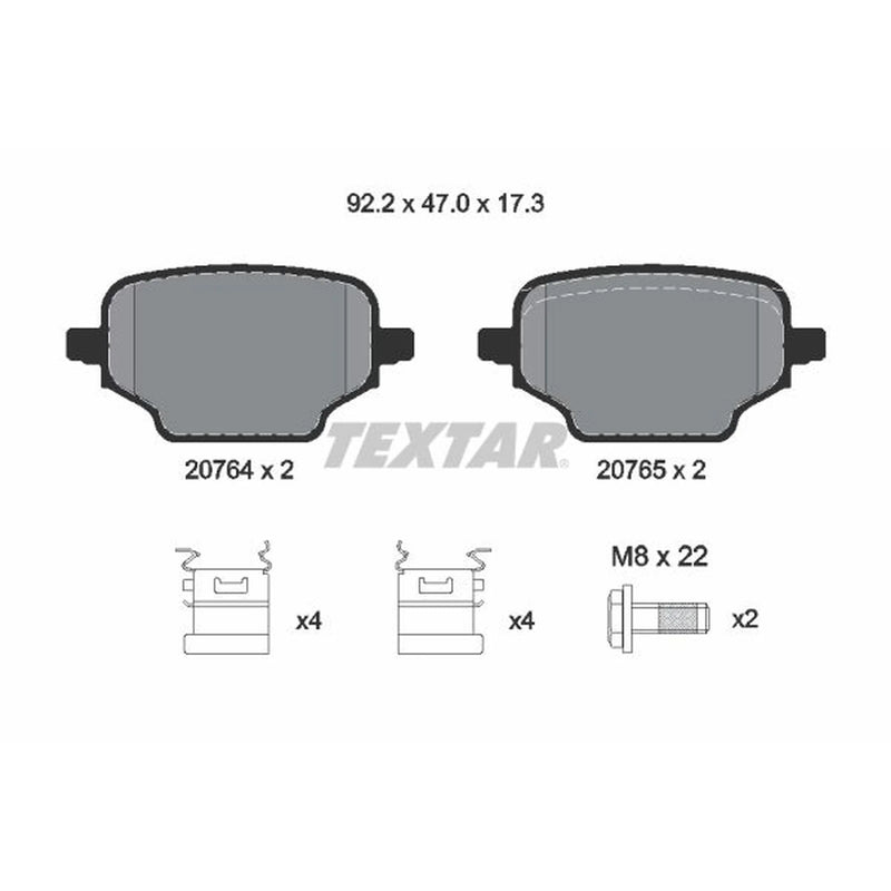 Textar Rear Brake Pad Set 2076401