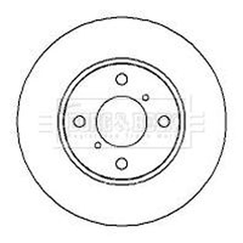 Borg & Beck 2 x Solid Front Brake Discs BBD4300