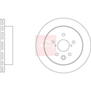 Apec 2 x Vented Rear Brake Discs DSK3425
