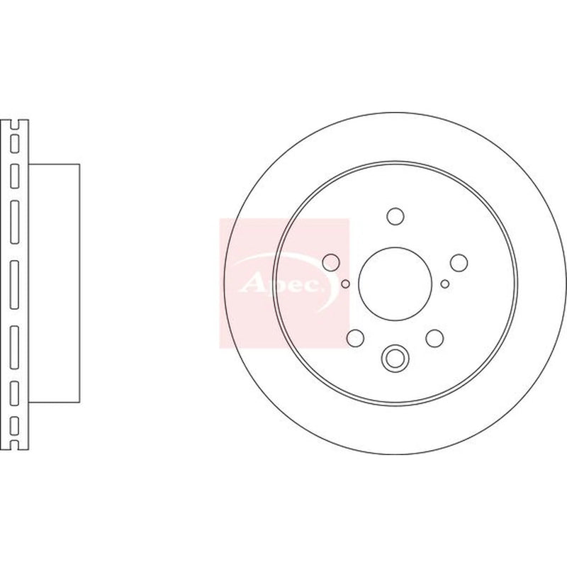 Apec 2 x Vented Rear Brake Discs DSK3425