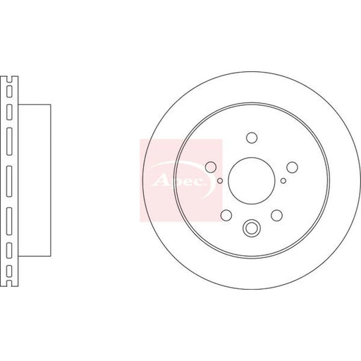 Apec 2 x Vented Rear Brake Discs DSK3425