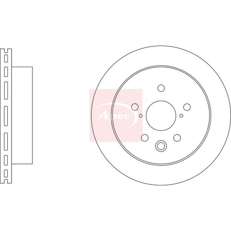 Apec 2 x Vented Front Brake Discs DSK4145