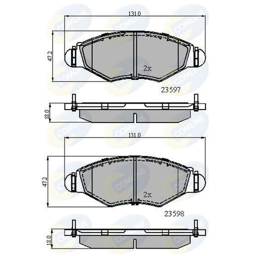 Comline 4 x Front Brake Pad Set CBP01131