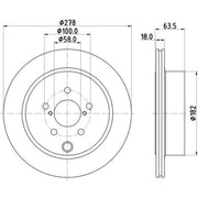 DON 2 x Internally Vented Rear Brake Discs PCD20982