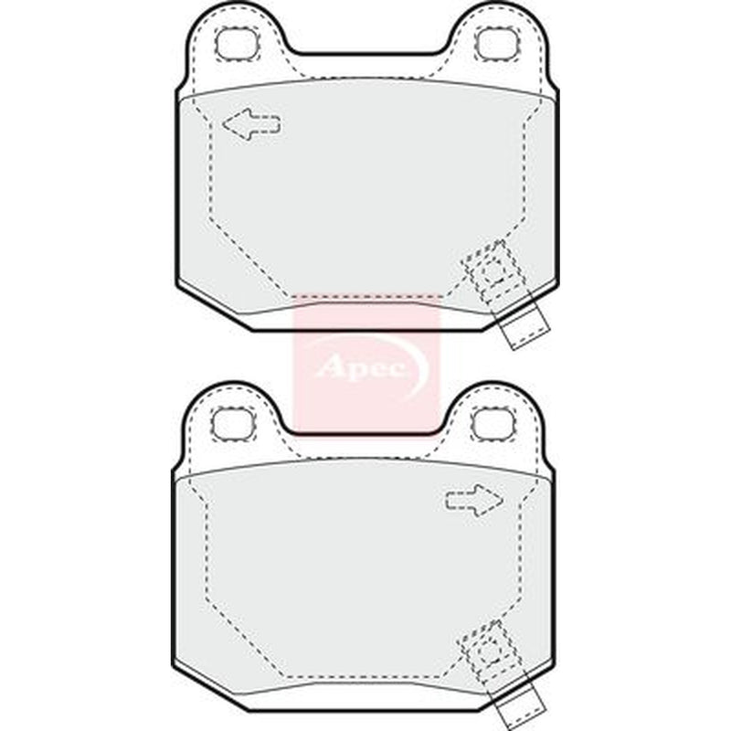 Apec Rear Brake Pad Set PAD1392