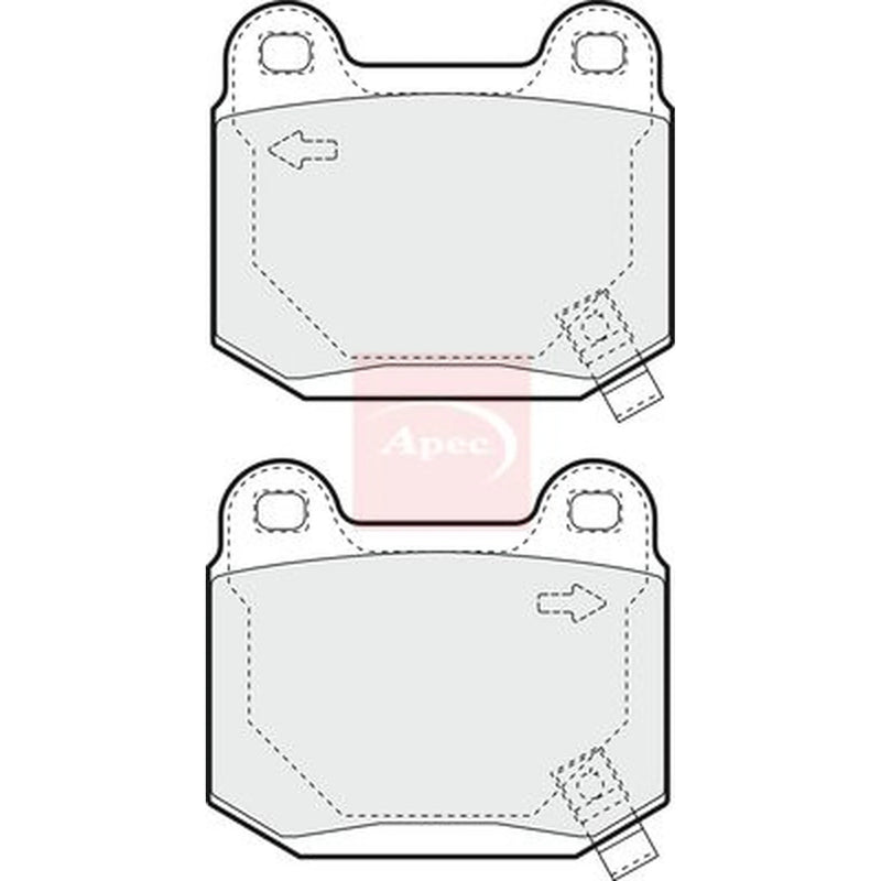 Apec Rear Brake Pad Set PAD1392