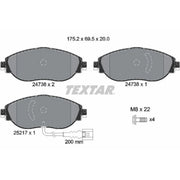 Textar Front Brake Pad Set 2473803