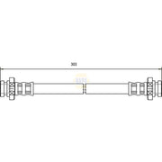 NAPA Brake Hydraulic Hose Line Rear NBH1218