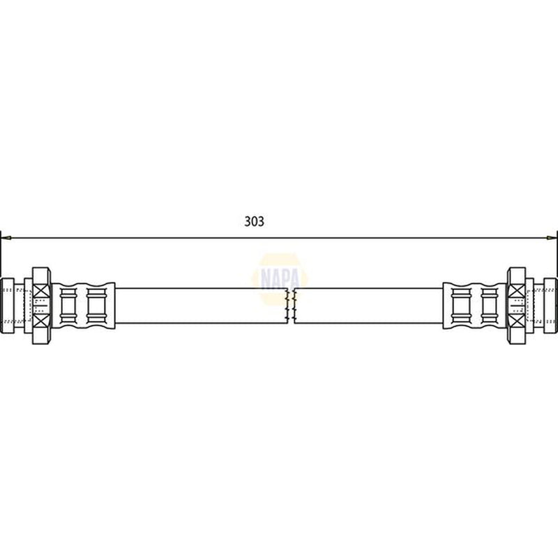 NAPA Brake Hydraulic Hose Line Rear NBH1218