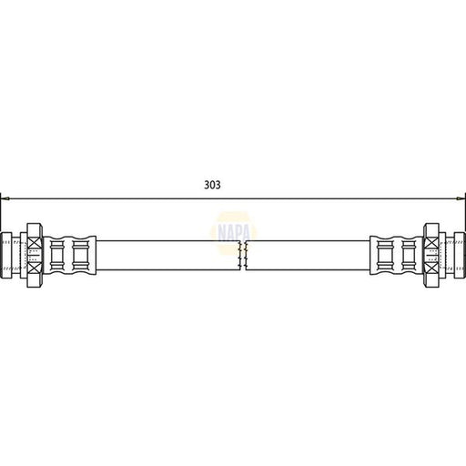 NAPA Brake Hydraulic Hose Line Rear NBH1218