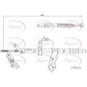 Apec Handbrake Cable Left Rear CAB1440