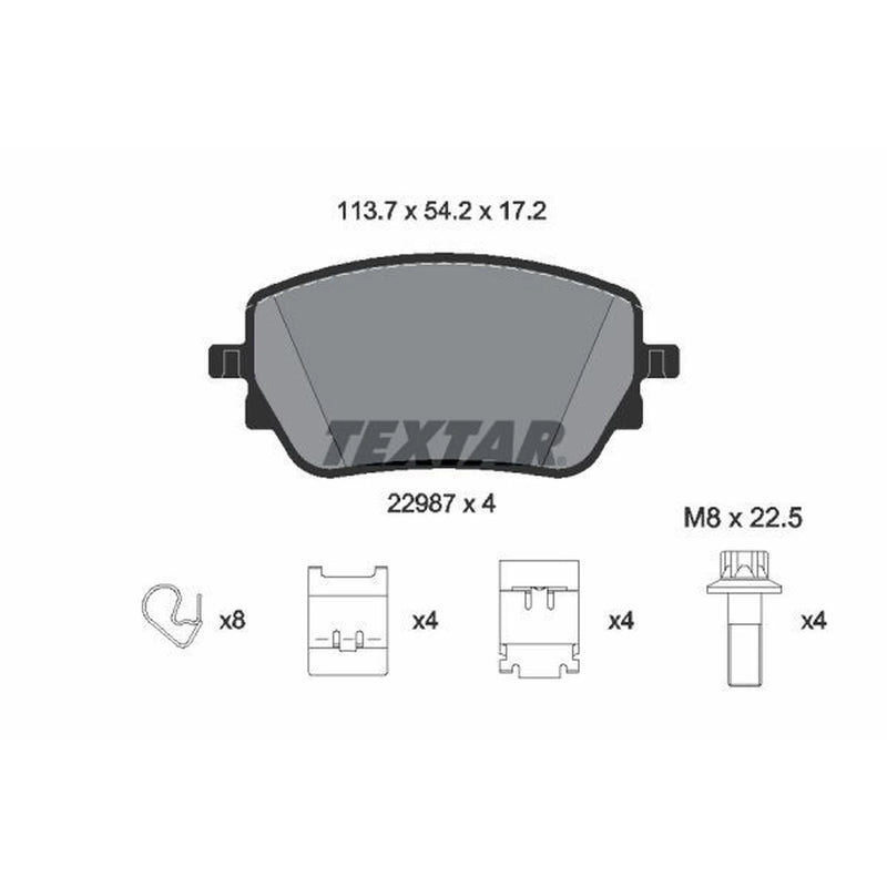 Textar Rear Brake Pad Set 2298701