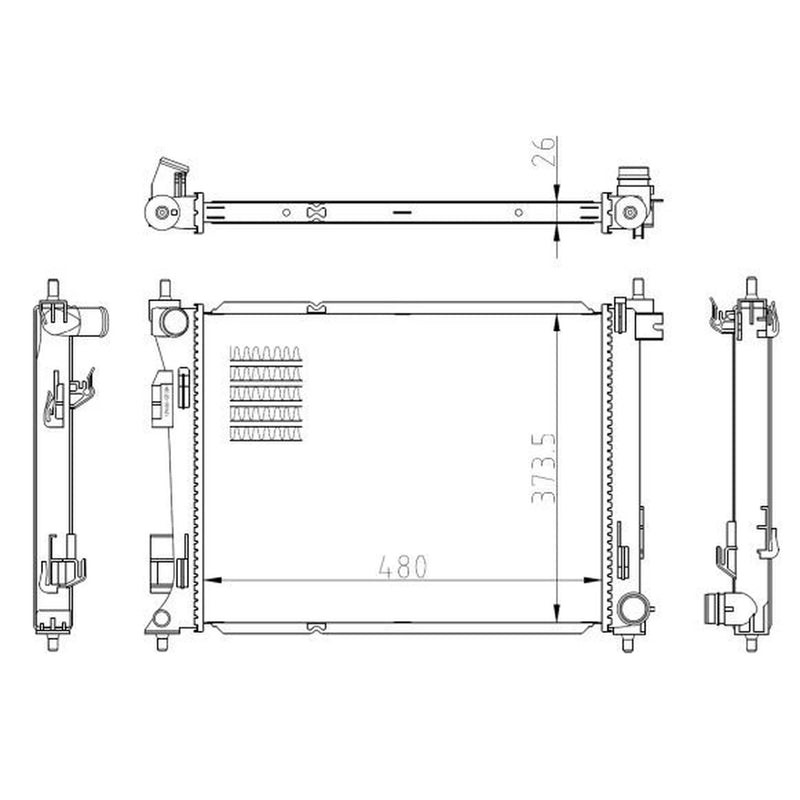NRF Engine Radiator 550039