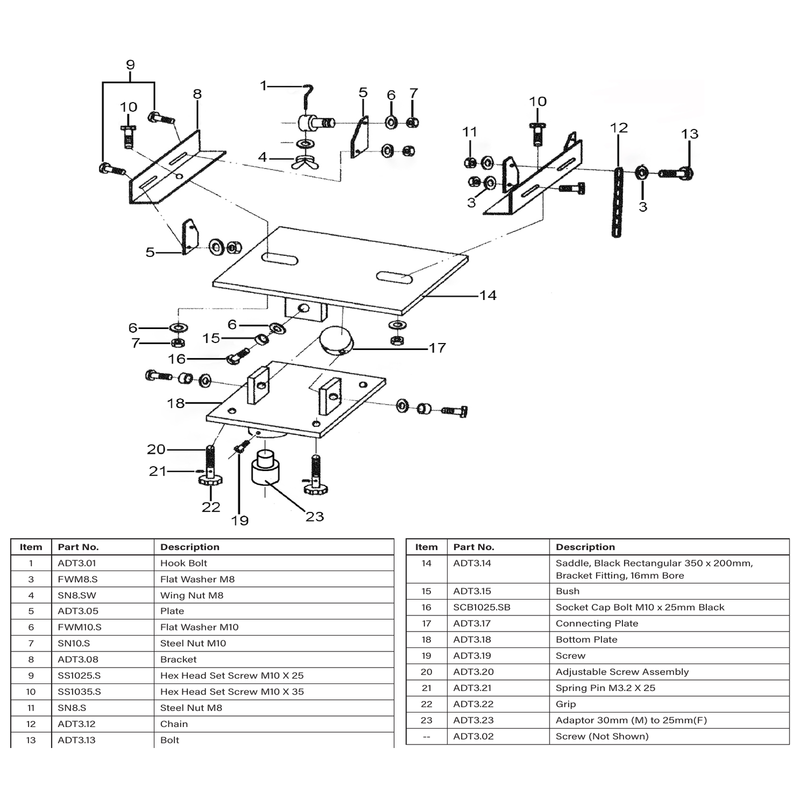 Sealey Adaptor 30mm(m)to 25mm(f)(so)