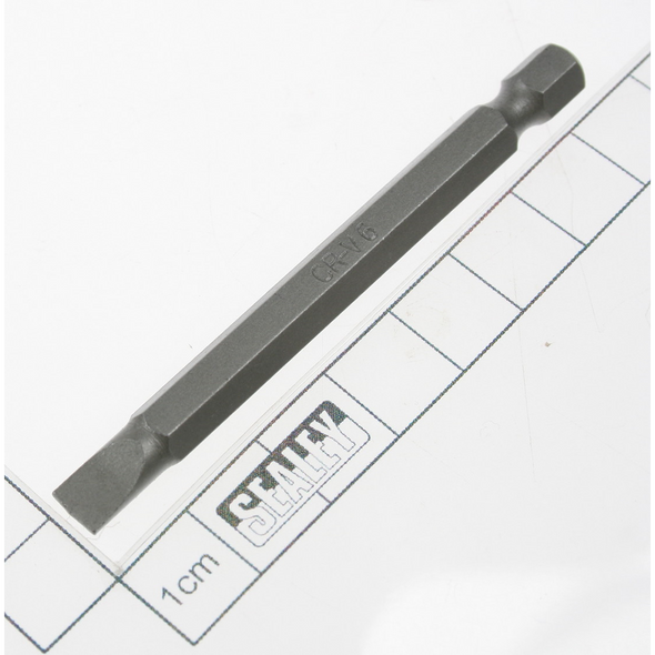 Sealey Slotted bit sl6 x 75mml 1/4"dr