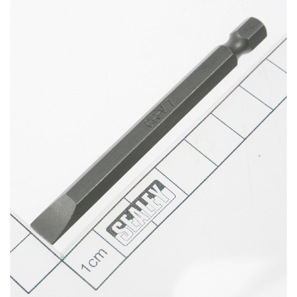 Sealey Slotted bit sl7 x 75mml 1/4"dr