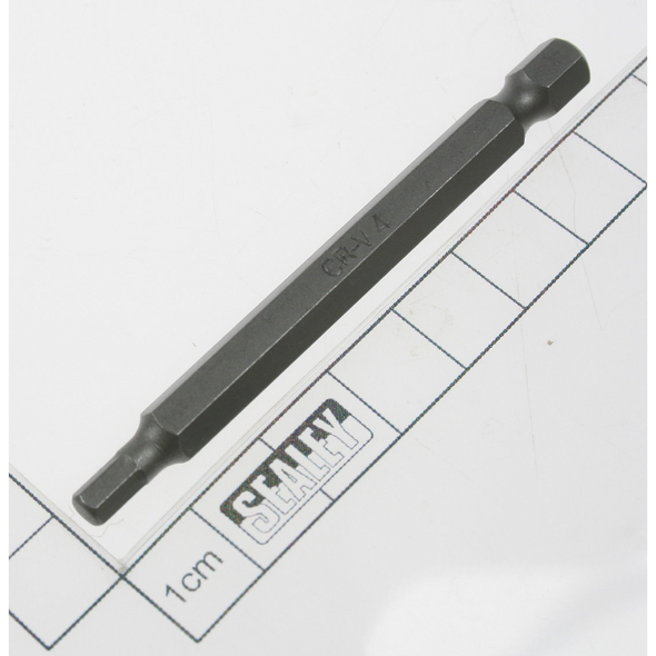 Sealey Hex bit h4 x 75mml 1/4"dr
