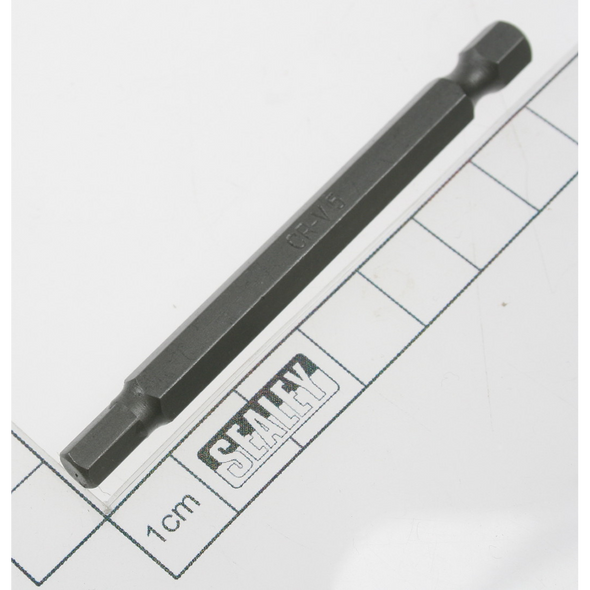 Sealey Hex bit h5 x 75mml 1/4"dr