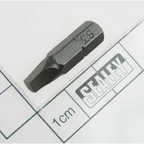 Sealey Square bit 3 x 25mm short 1/4"dr