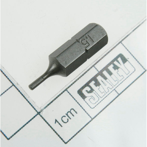 Sealey Hex bit 1.5 x 25mm short 1/4"dr