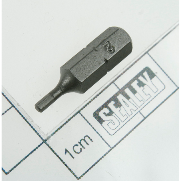 Sealey Hex bit 2 x 25mm short 1/4"dr