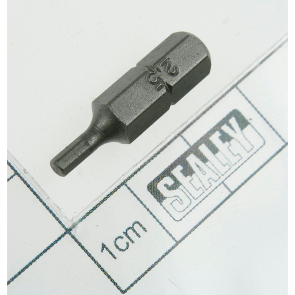 Sealey Hex bit 2.5 x 25mm short 1/4"dr