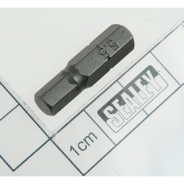 Sealey Hex bit 5.5 x 25mm short 1/4"dr