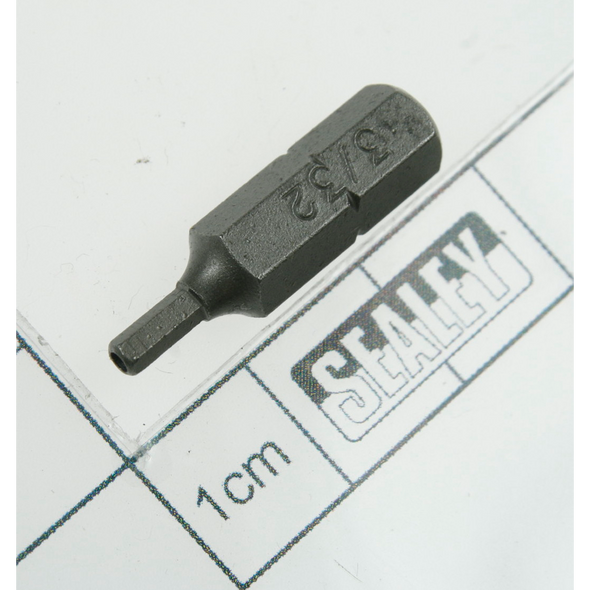 Sealey Security bit h3/32 x 25mm short 1/4"dr