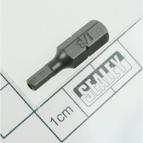 Sealey Security bit h1/8 x 25mm short 1/4"dr