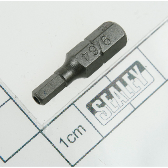 Sealey Security bit h9/64 x 25mm short 1/4"dr