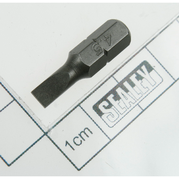 Sealey Slotted bit 4.5 x 25mm short 1/4"dr