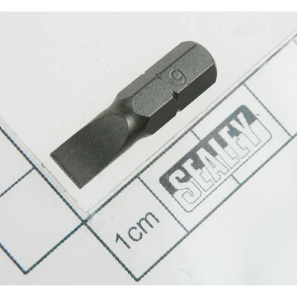 Sealey Slotted bit 6 x 25mm short 1/4"dr