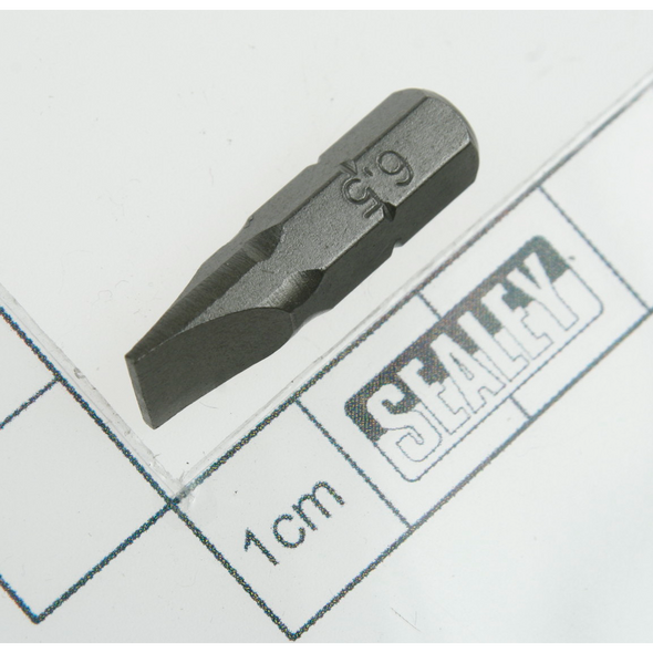 Sealey Slotted bit 6.5 x 25mm short 1/4"dr