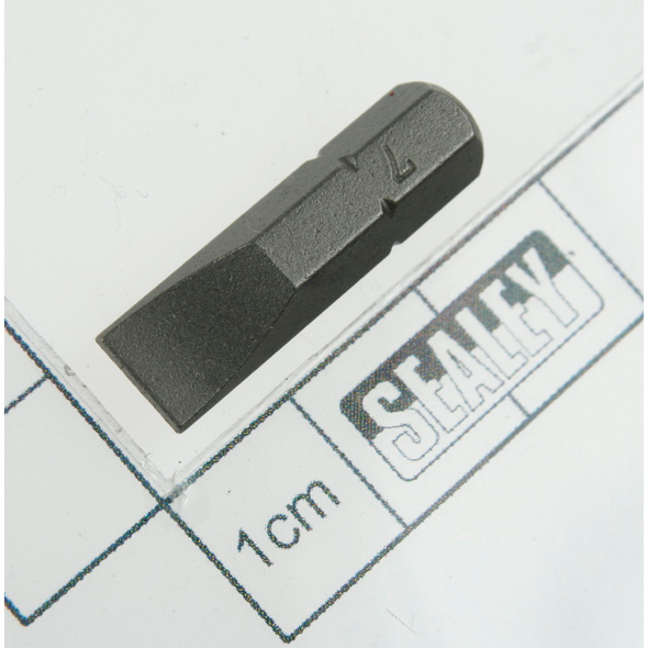 Sealey Slotted bit 7 x 25mm short 1/4"dr