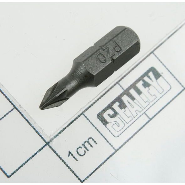Sealey Pozi bit 0 x 25mm short 1/4"dr