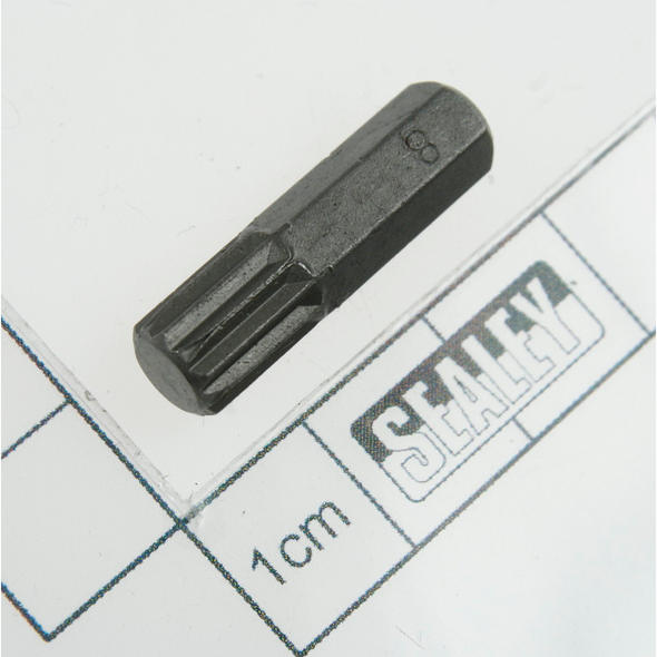 Sealey Spline bit m8 x 25mm short 1/4"dr