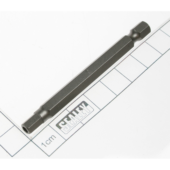 Sealey Hex bit h5 x 75mm long 1/4"dr