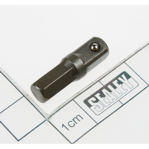 Sealey 1/4"msq.x 1/4"m hex adaptor