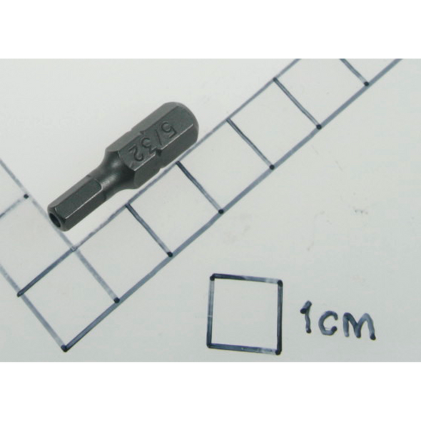 Sealey Hex bit 5/32" x 25mm short 1/4" drive (so)