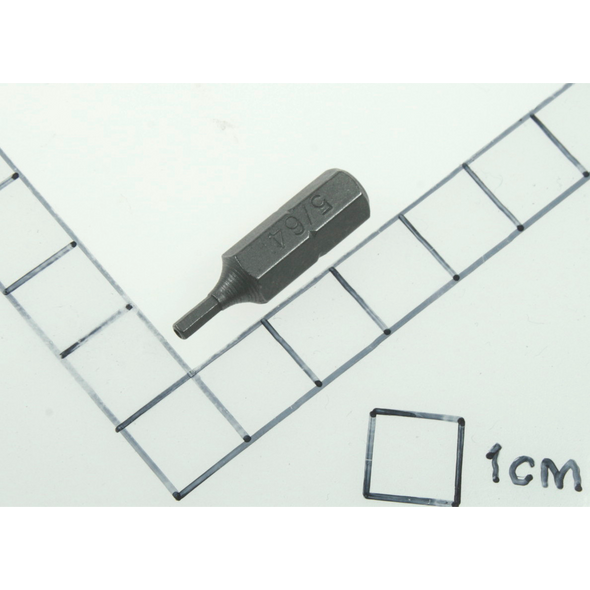 Sealey Hex bit 5/64" x 25mm short 1/4" drive