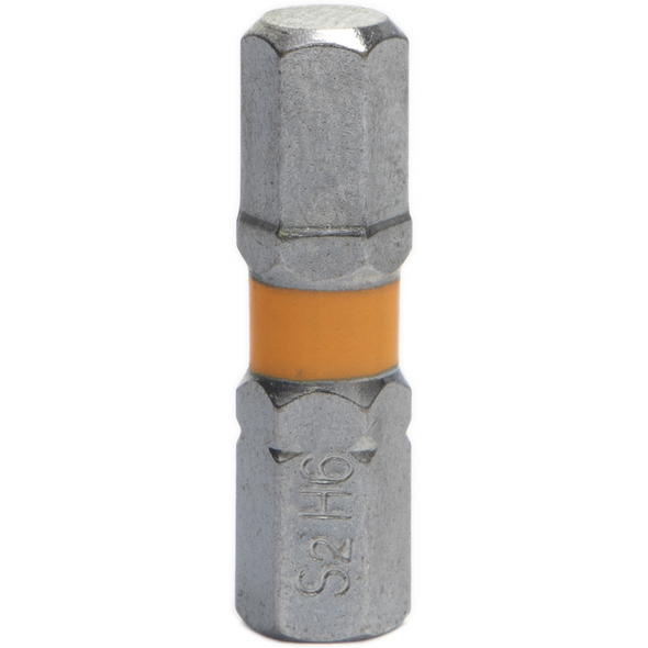 Sealey Hex Bit H6 25mml (Amber)