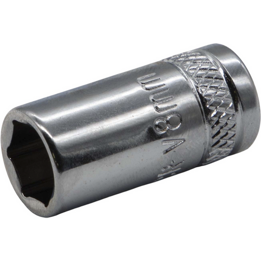 Sealey 1/4"Dr Socket 8mm 25mmL (Knurled Ring)