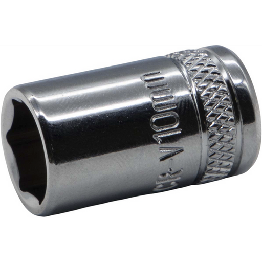 Sealey 1/4"Dr Socket 10mm 25mmL (Knurled Ring)