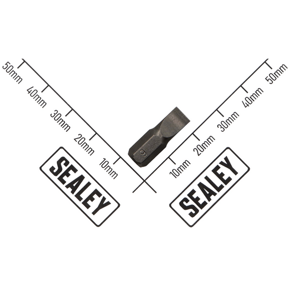 Sealey 1/4"Dr Low Profile Slotted Bit 6mm