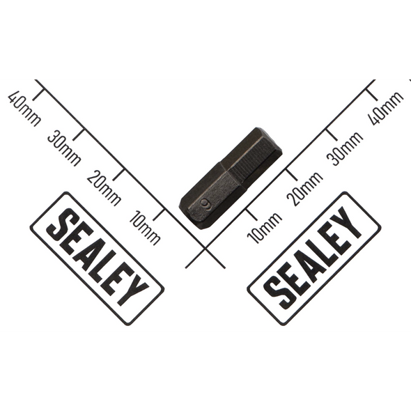 Sealey 1/4"Dr Low Profile Hex Bit 6mm